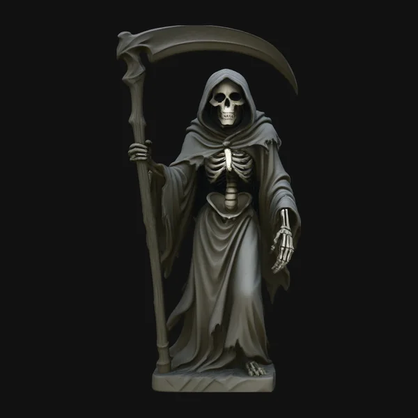 Grim Reaper with Scythe Statue Design 1