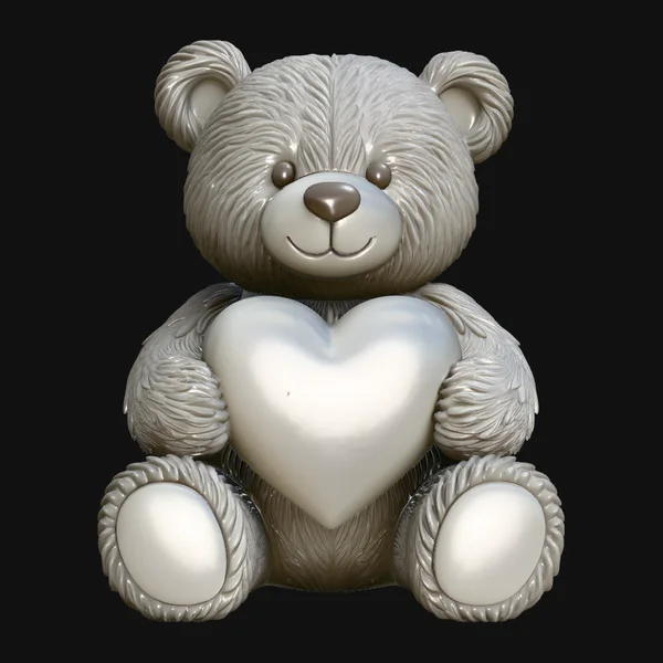 Teddy Bear with Heart Statue Design 3